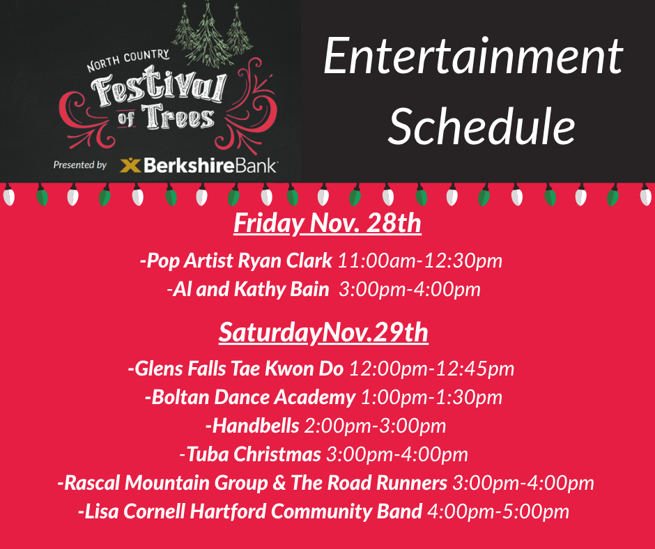 North Country Festival of Trees Schedule 2025 (850 x 533 px) (Facebook Post).png